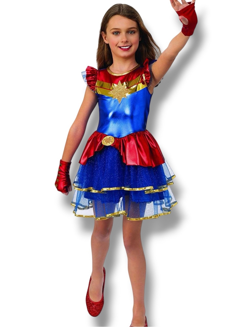 Captain Marvel Costume Tutu Dress  by Rubie’s Costumes Kids Medium 8-10 - Picture 13 of 13